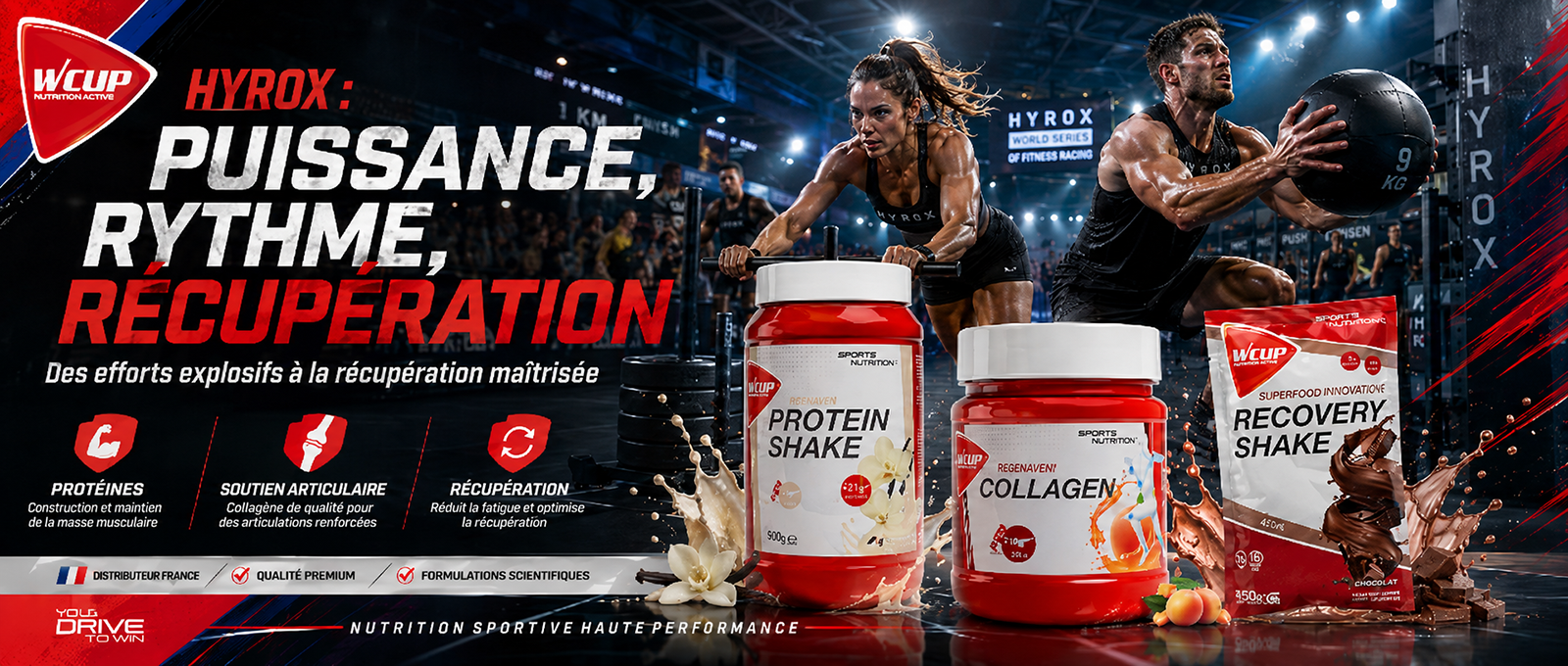 Hyrox WCUP FRANCE NUTRITION SPORTIVE ENERGY HYDRATATION ENERGETIQUE PROTEINE ELECTROLYTE